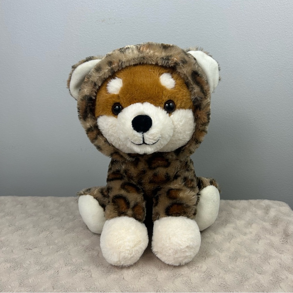 Walgreens Puppy Dog Plush Stuffed Animal Dressed Up Leopard Cheetah Coat